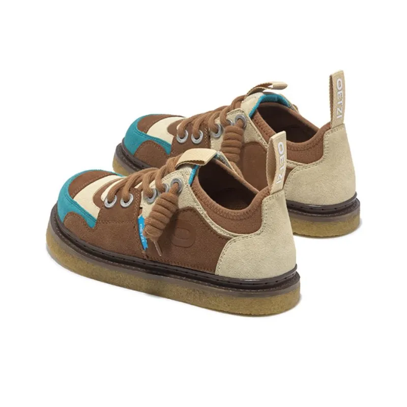 OETZI Smoke Rubber Sole Series Wear-Resistant Breathable Lightweight Height Increasing Low-Top Casual Shoes Unisex-1