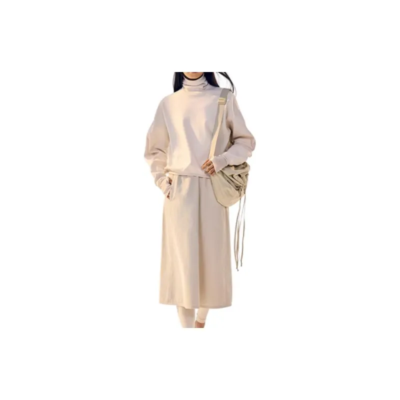 UNIQLO FW23 U Series Denim Long Skirts Women's Light Beige-1