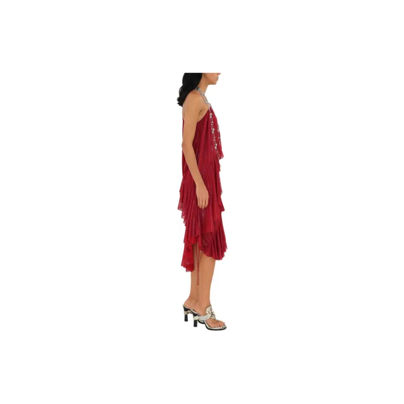 Burberry Sleeveless Dress Women's Red-4