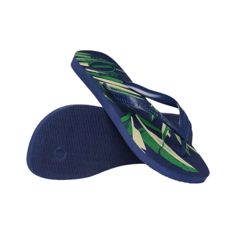 Havaianas Rubber Sole Abrasion Resistant Flip Flops Unisex Dark Blue-7
