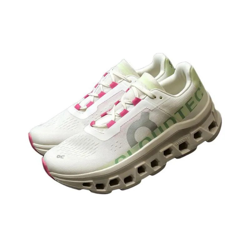 On Running CloudmOnster White Lima Women's-2