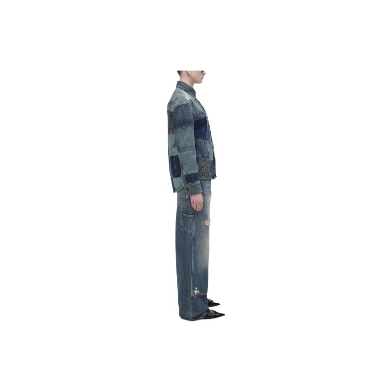 MARC JACOBS Patchwork Denim Shirt-4
