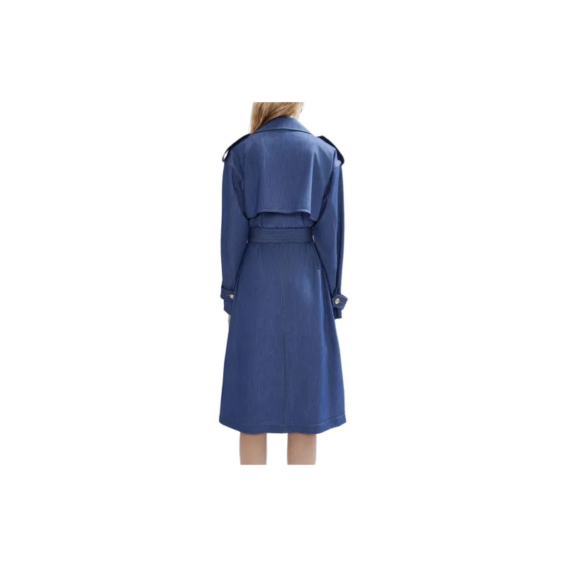 DKNY SS24 Trench Coat Women's Medium Denim Blue-2