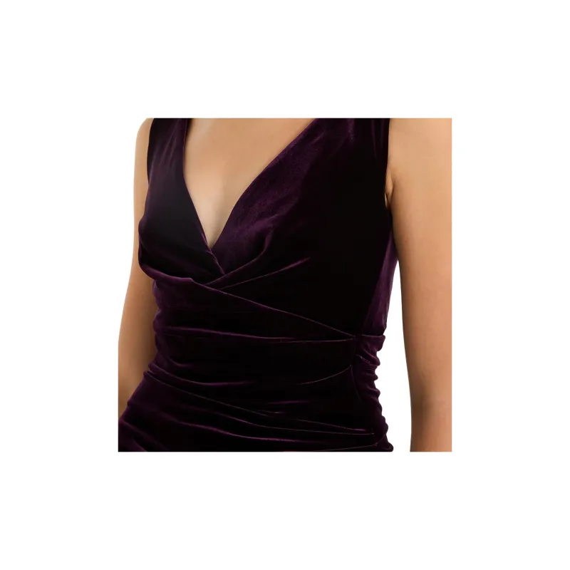 Talbot Runhof Draped Velvet Gown-4