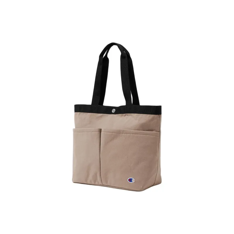 Champion Cotton Tote Bag Shopping Bag Handbag Unisex Sandy Beige-0