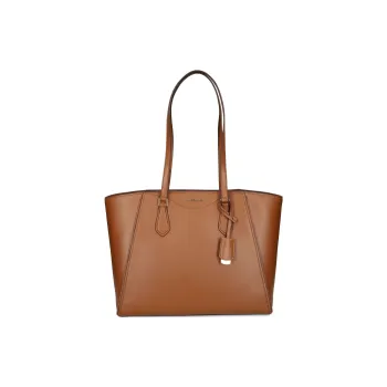 MICHAEL KORS Leather Tote Bag Shopping Bag Handbag Shoulder Bag Women's Camel Brown