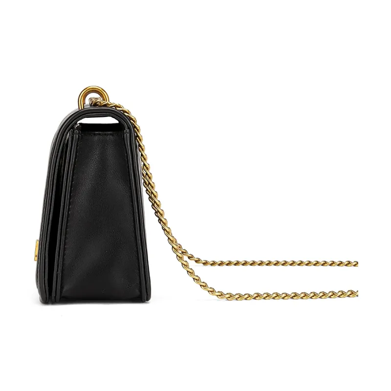 ST&SAT Synthetic Leather Underarm Shoulder Bag Women's Ecru/Pitch Black-7