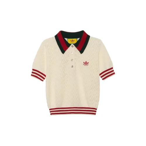 GUCCI X Adidas Cotton Polo White