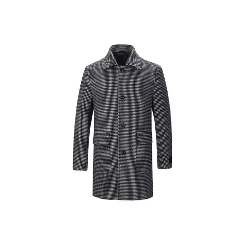 DIDIBOY Coats Men Black Check