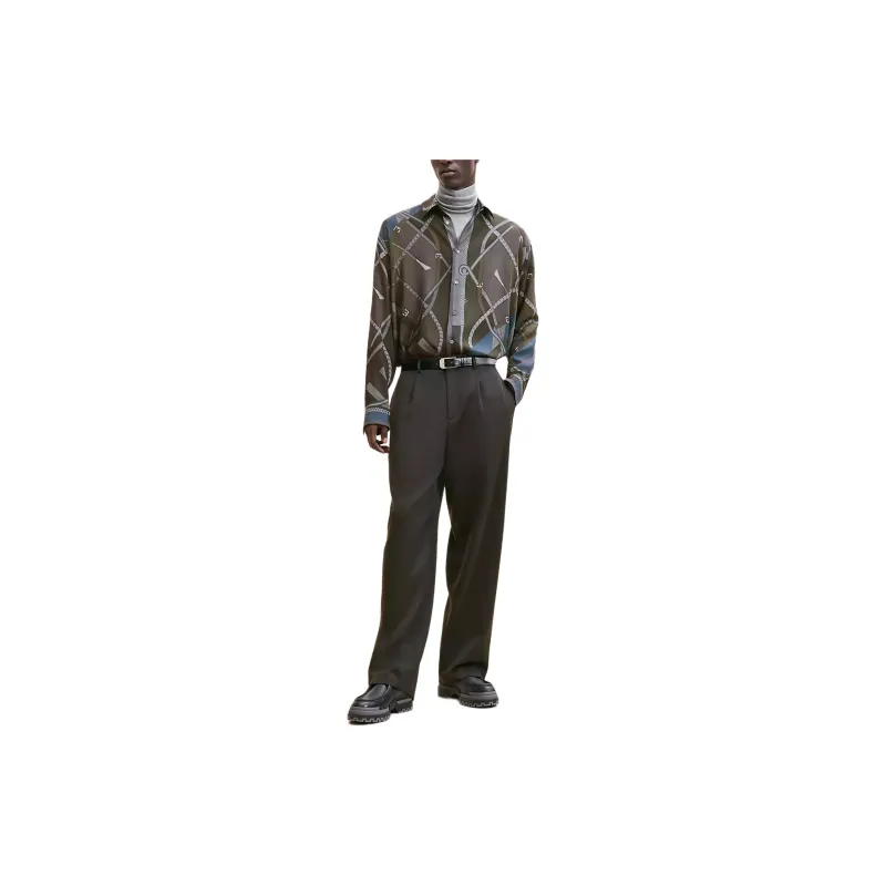 HERMES Casual Pants Men's Khaki-2