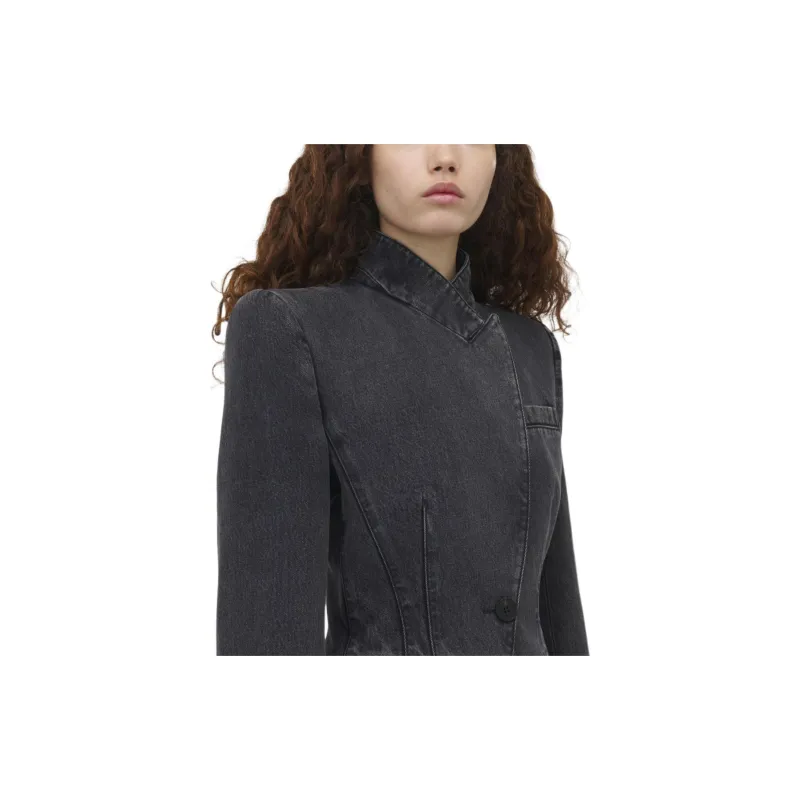 Alexander McQueen Twisted Spliced Denim Jacket-5