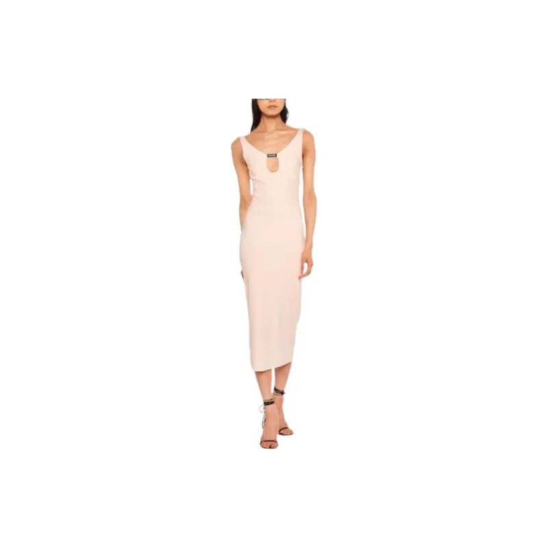 MIU MIU Stretch jersey Keyhole neck Dress-1