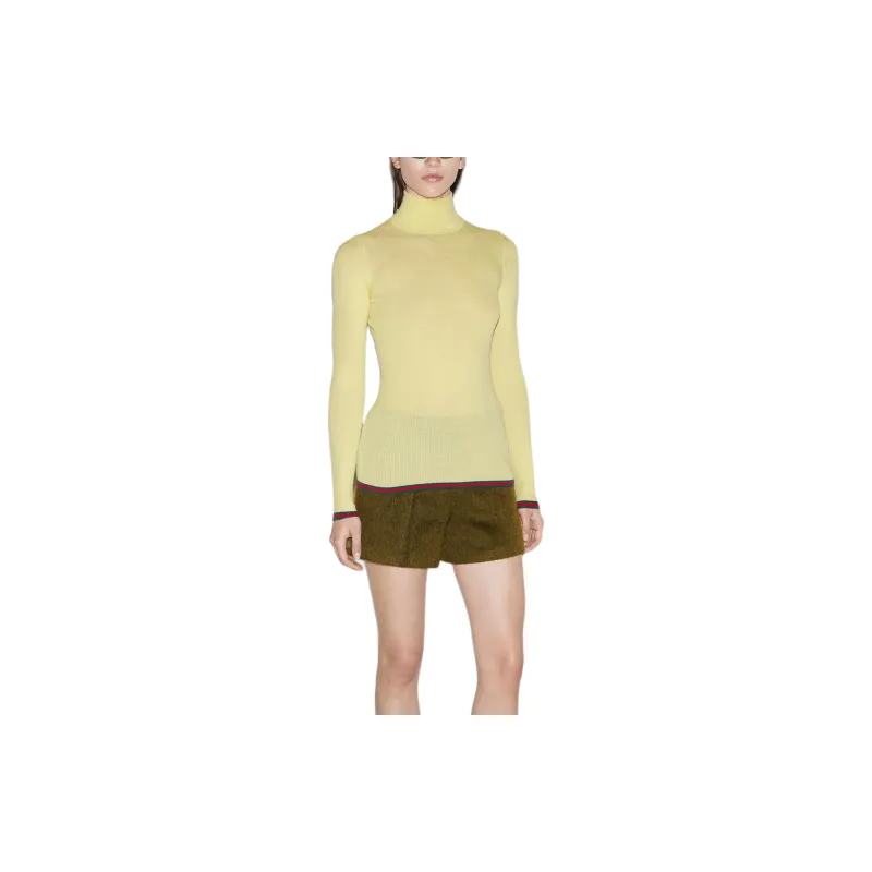 GUCCI FW24 Cashmere Sweater Women's Light Beige-3