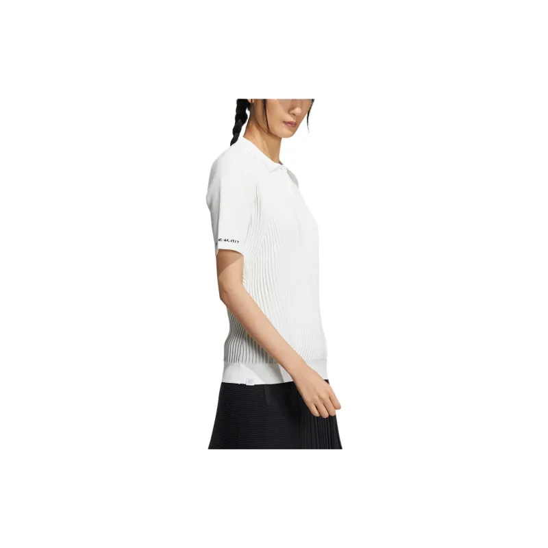 Adidas STATEMENT PRIMEKNIT Polo Shirt Women's White-4