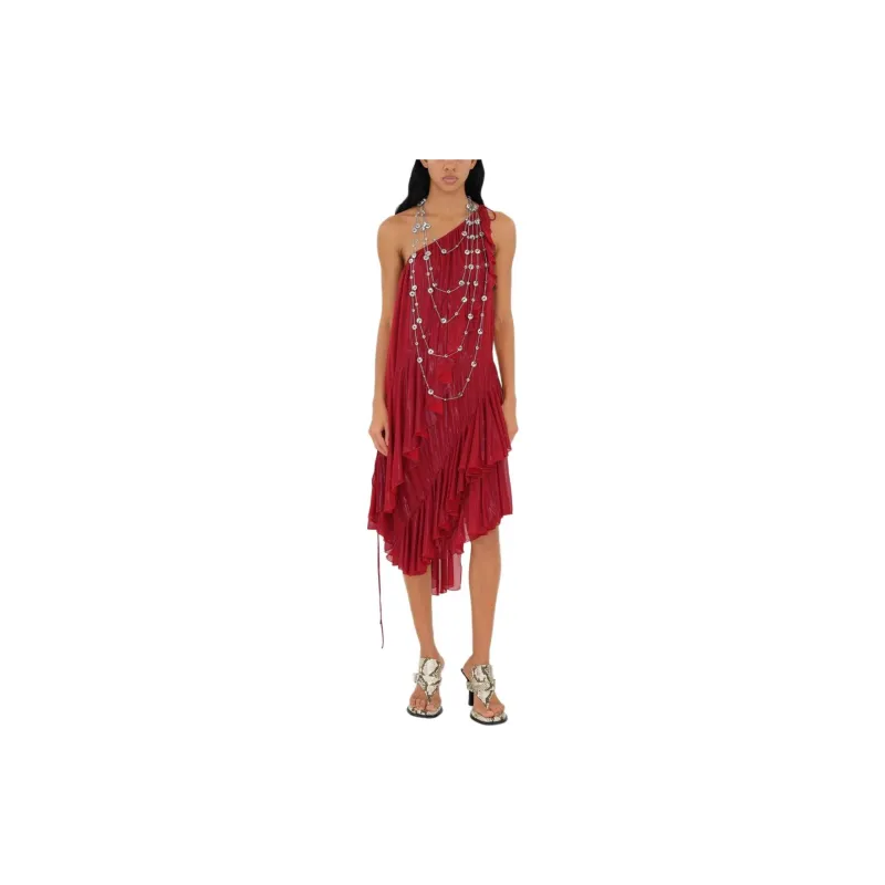 Burberry Sleeveless Dress Women's Red-2