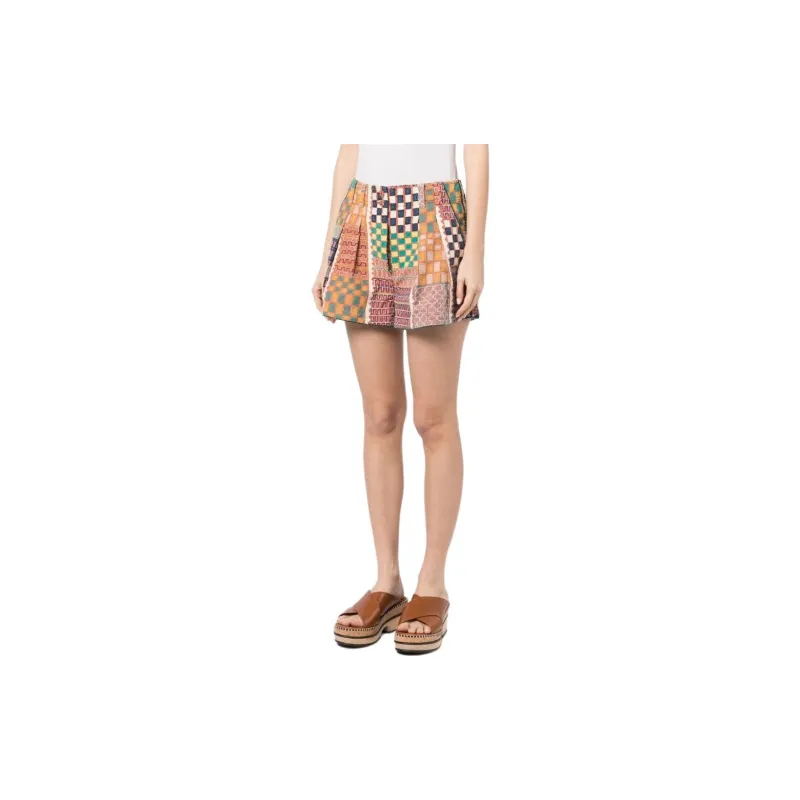 Ulla Johnson Freda Geometric patchwork Print Shorts-3