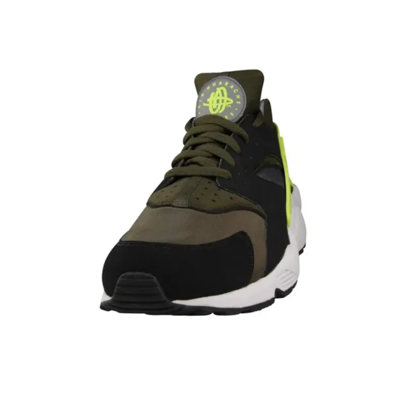 Nike Air Huarache Anti Slip Wear Resistant Low Top Casual Shoes Unisex Black Yellow-1
