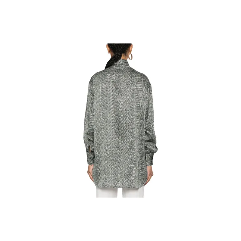 ERMANNO SCERVINO Herringbone print Silk Shirt-2