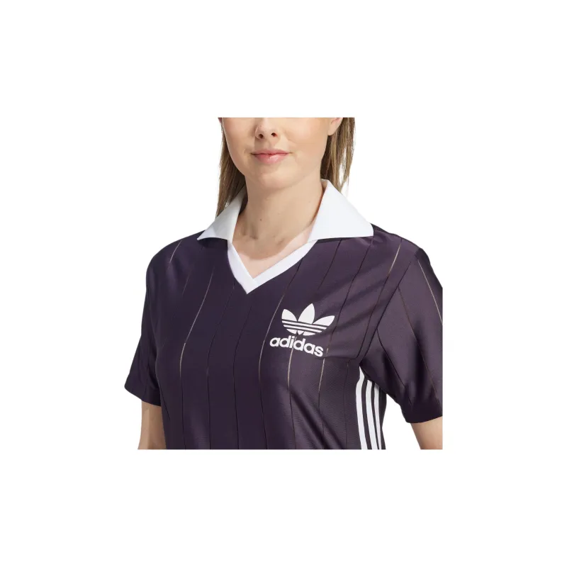 Adidas Originals ADICOLOR PINSTRIPE DRESS Short Sleeved Dress Women's Purple-4