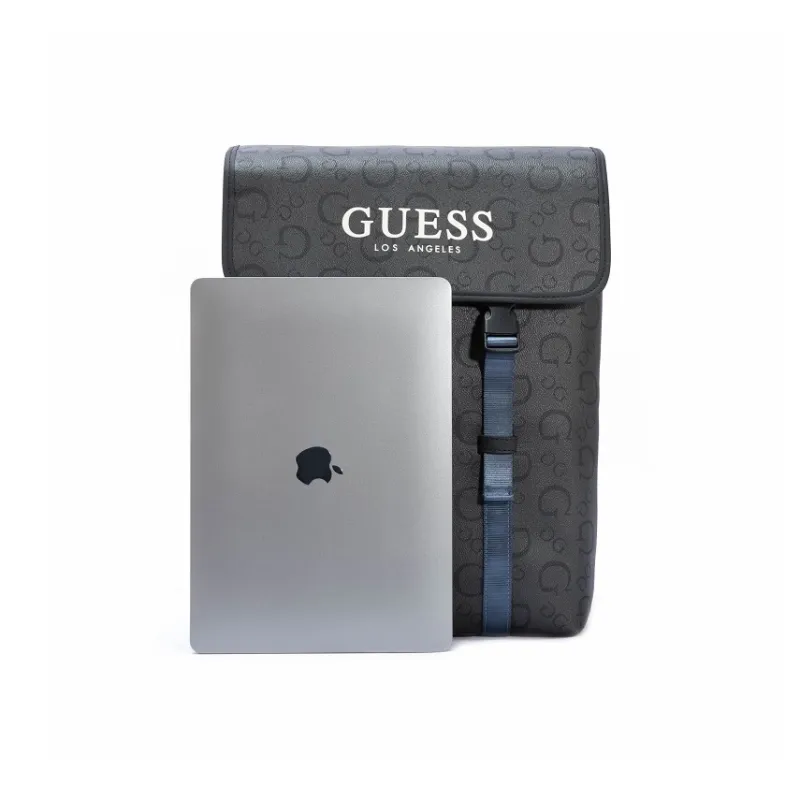 GUESS Synthetic Leather Backpack Regular Unisex Carbon Black-1
