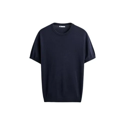 ZARA T-Shirts Men Sea Blue