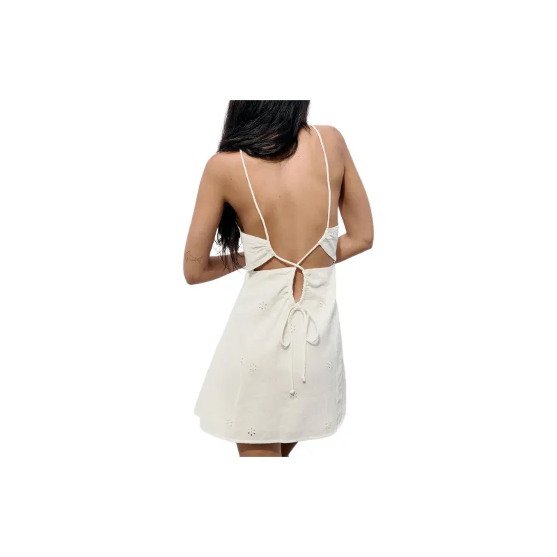 ZARA Slip Dresses Women's White-3