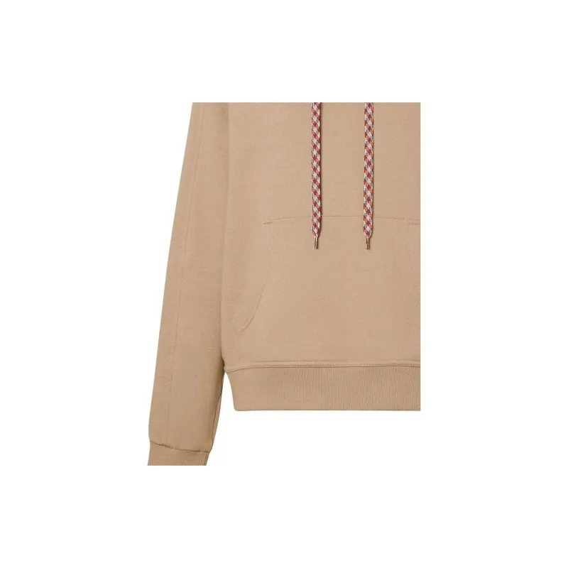 Burberry Women's Embroidered Logo Oversized Hoodie Beige-3