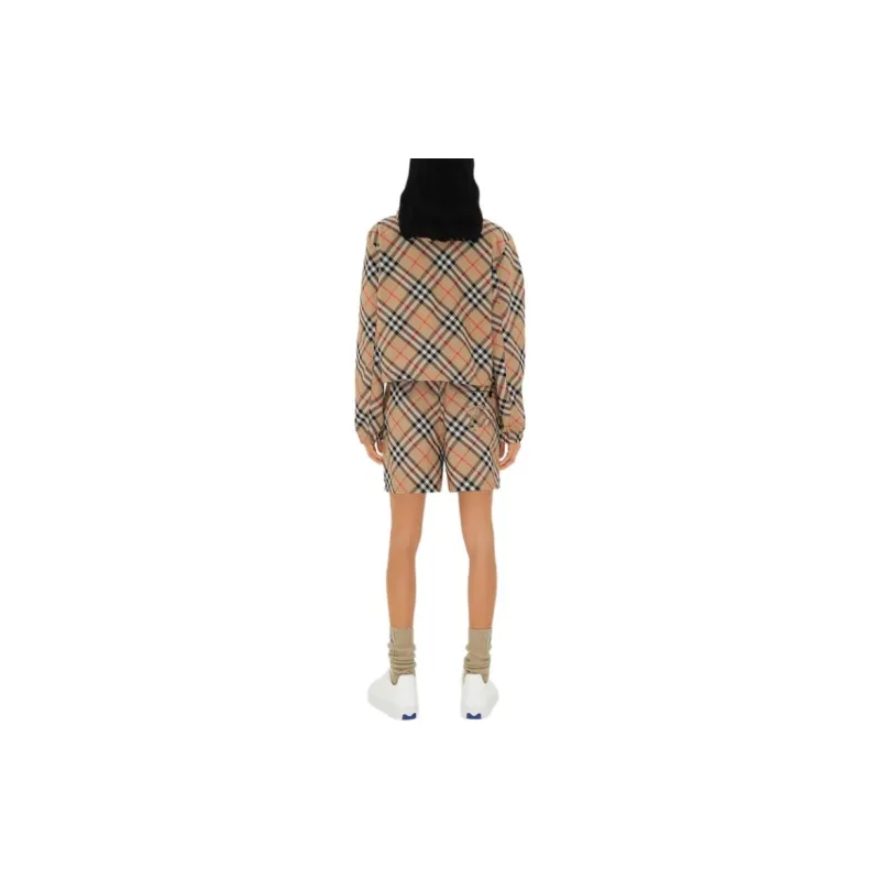 Burberry Cropped Reversible Check Jacket-5