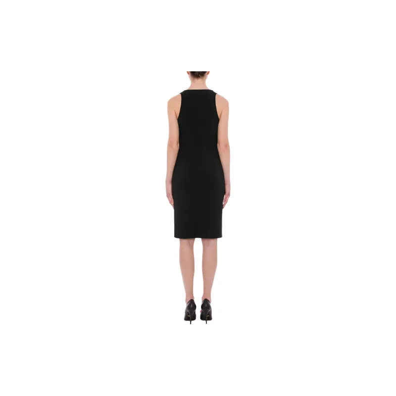 MOSCHINO Heart Shaped Button Sleeveless Midi Dress-1