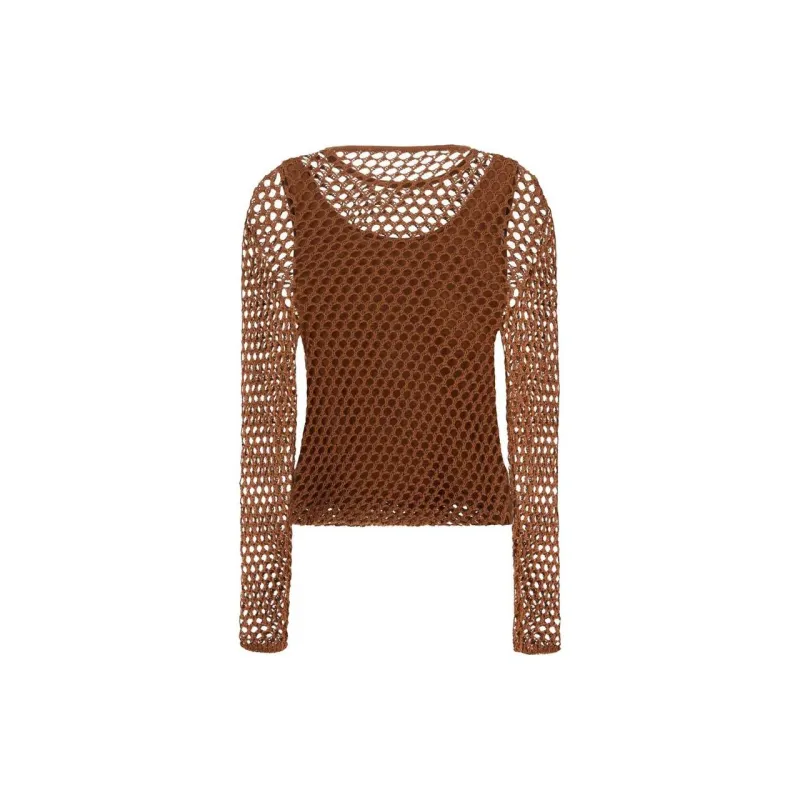 ALBERTA FERRETTI Mesh Long sleeves Top-1