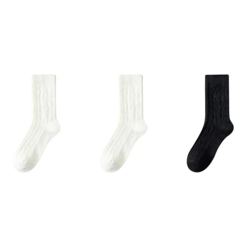 MIIOW Mid Calf Socks Women's Combo Set-4