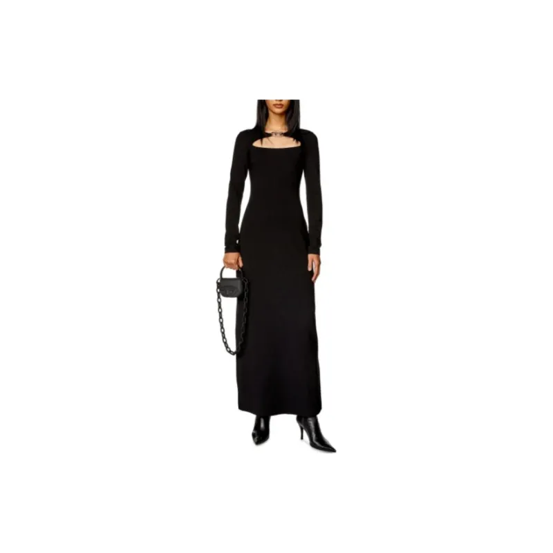 DIESEL Long Sleeved Dress Women's Black-1