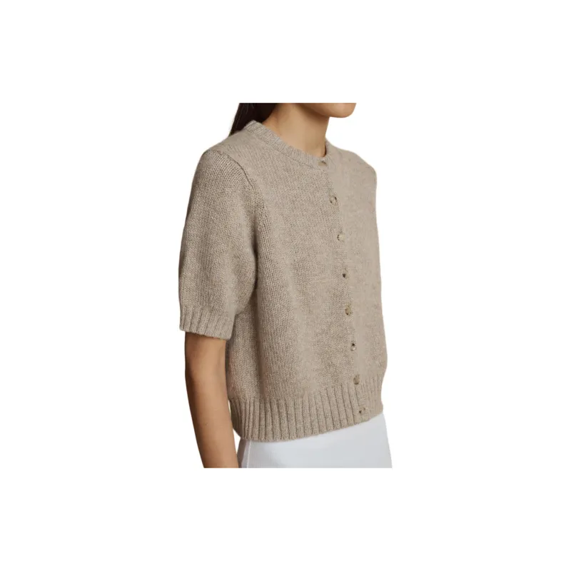 KHAITE Short sleeve Cashmere blend Cardigan-3