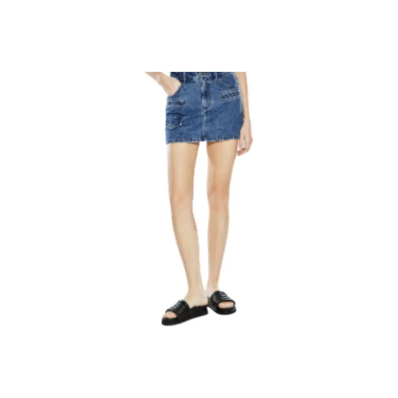 COVERINS Denim Short Skirts Women's Blue-2