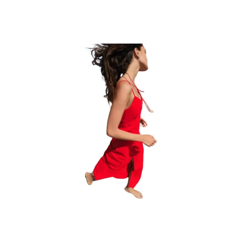 ZARA Slip Dresses Women's Red-3