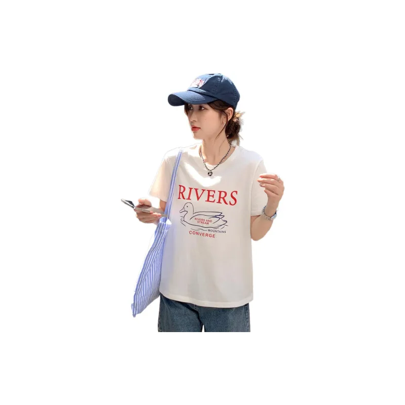 Tonlion T Shirt Women's Raw White-4