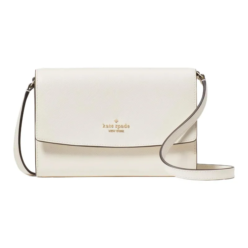 Kate Spade Cross Grain Leather Shoulder Bag, Crossbody Bag Women's White-0