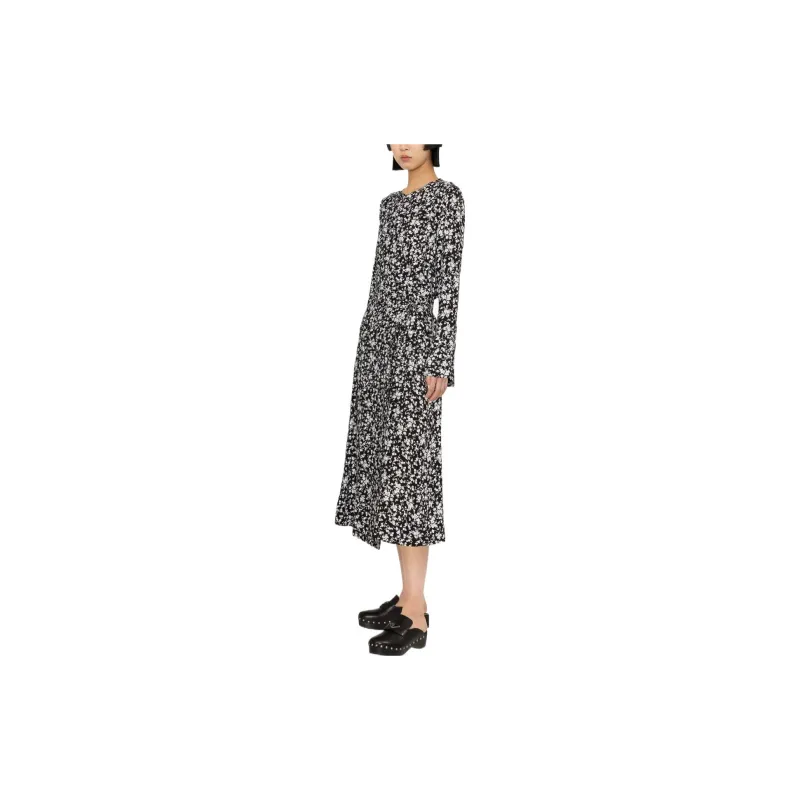 GANNI Casual Long Skirts Women's Black-3