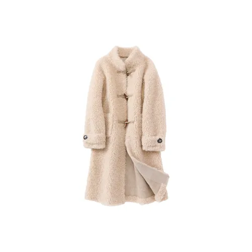 XIANGYING Coats Women's Khaki