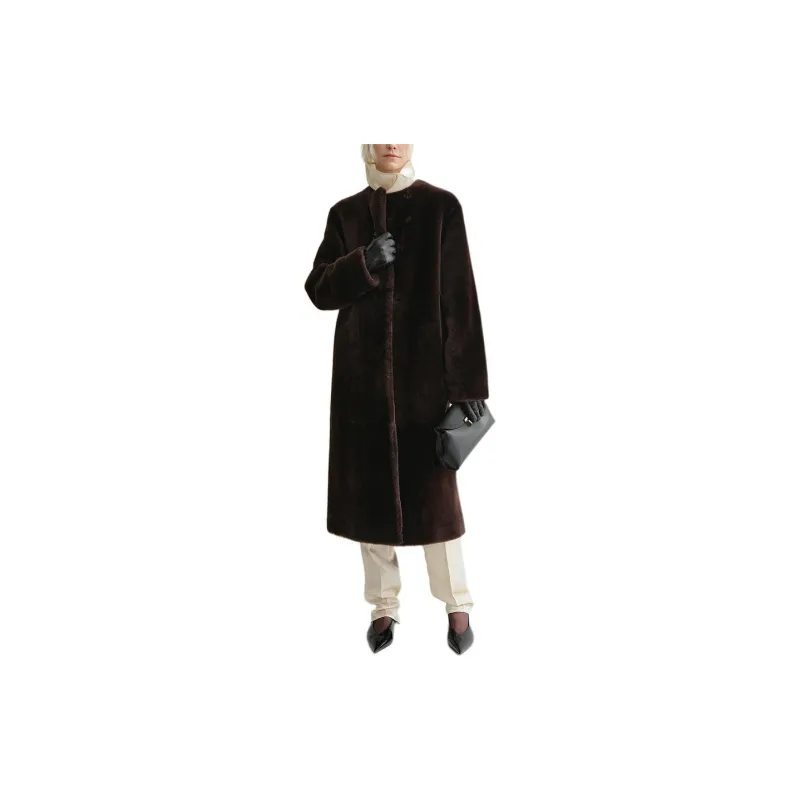 TOTEME Soft Shearling Coat-1