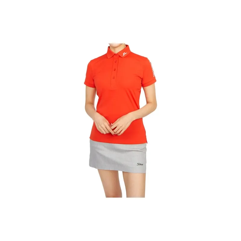 J.Lindeberg Polo Shirt Women's Orange Red-4