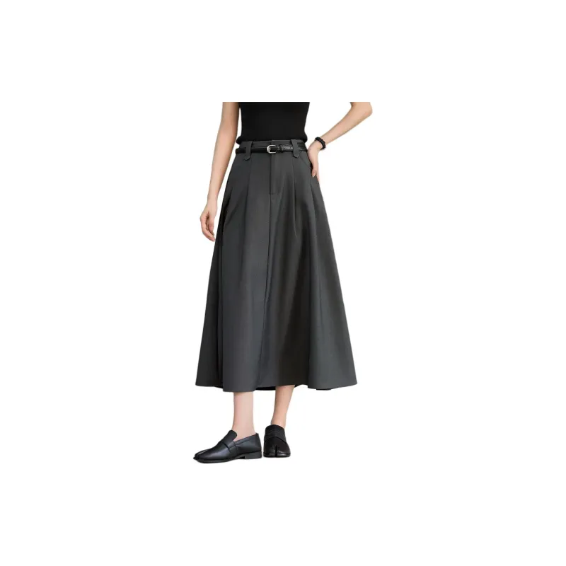 XWI Casual Long Skirt Women's Heather Gray-1