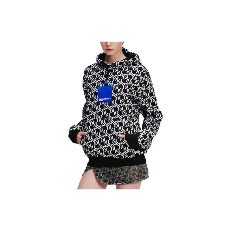 KARL LAGERFELD / Karl Lagerfeld Jeans Monogram Pattern Hoodie-1