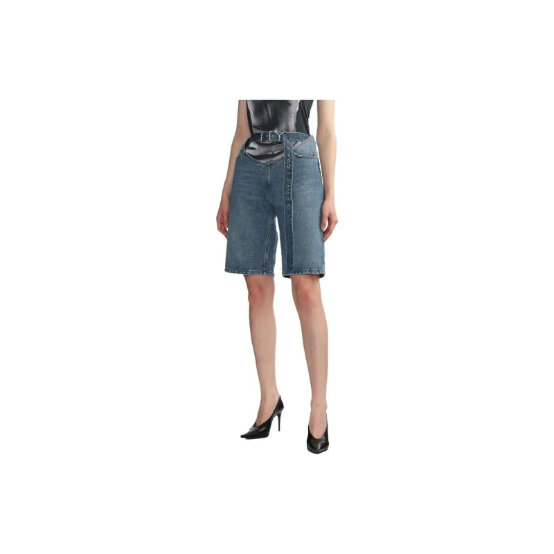 Y/Project Denim Shorts Women's Dodger Blue-3