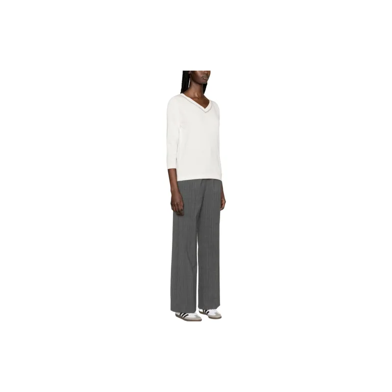 Fabiana Filippi V Neck Embellished Jumper-3