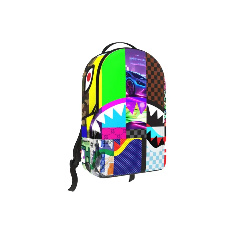 SPRAYGROUND Artificial Leather Backpack Unisex Brown-1