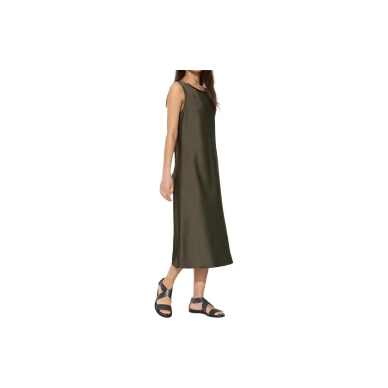 UNIQLO Sleeveless Dress Women's Dark Green-1