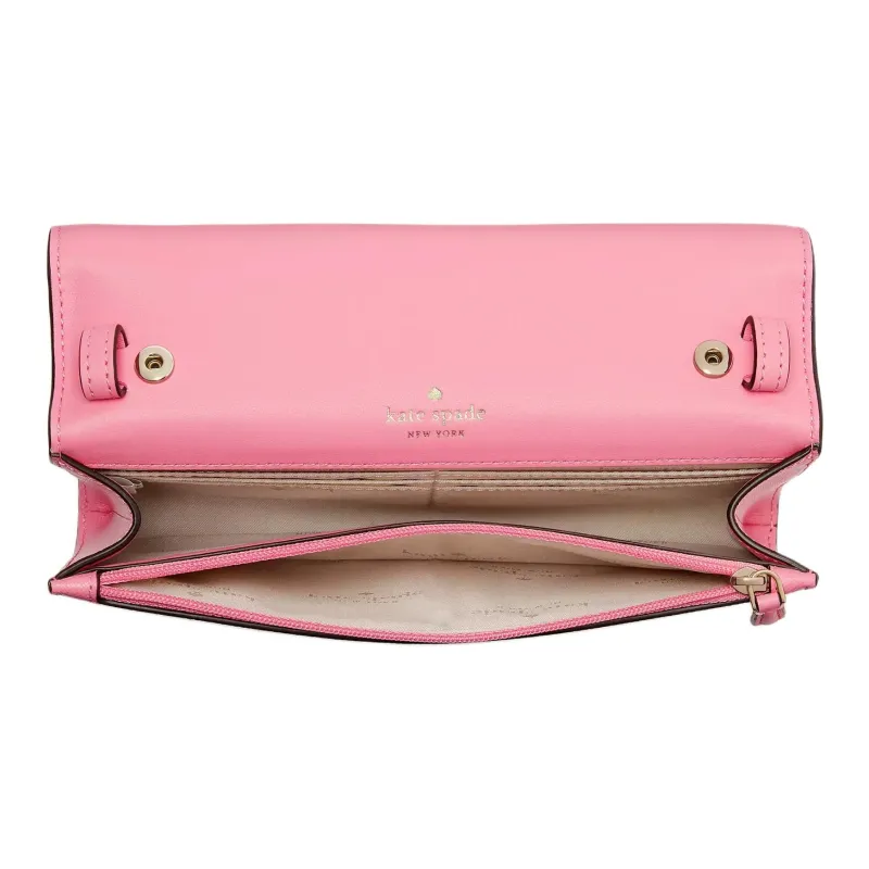 Kate Spade Leather Shoulder Bag, Crossbody Bag Women's Pink-3