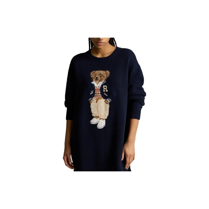 Polo Ralph Lauren Polo Bear Crewneck Sweater Dress-4