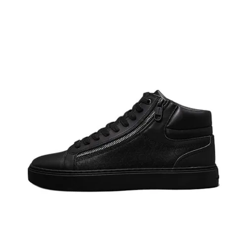 calvin grande KLEIN High Top Skateboard Shoes 3.3cm Men's Black